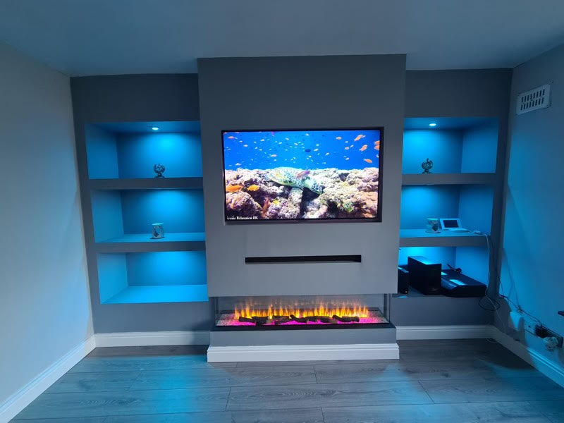 media wall effortlessly combines contemporary design