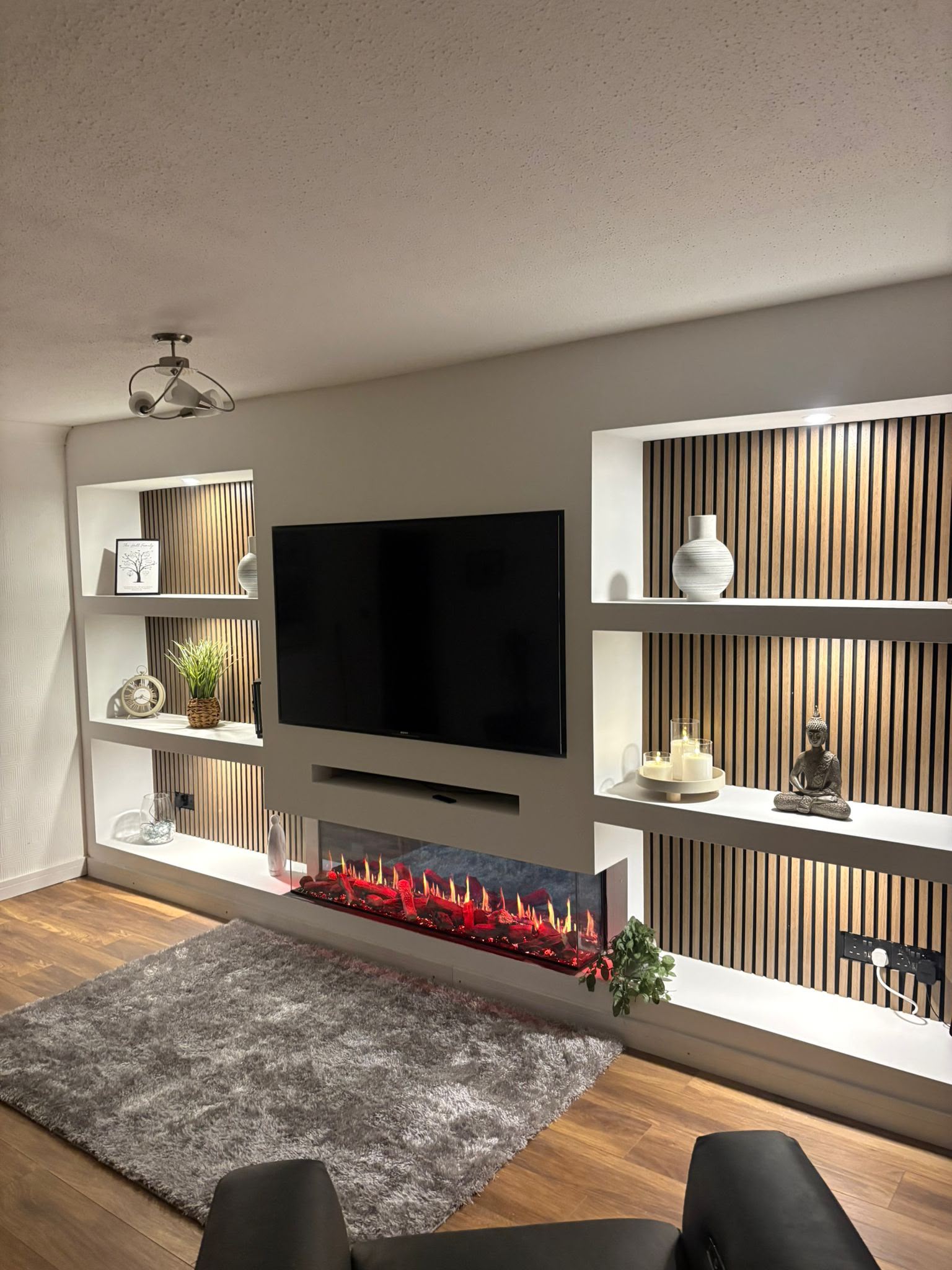 feature-rich media wall